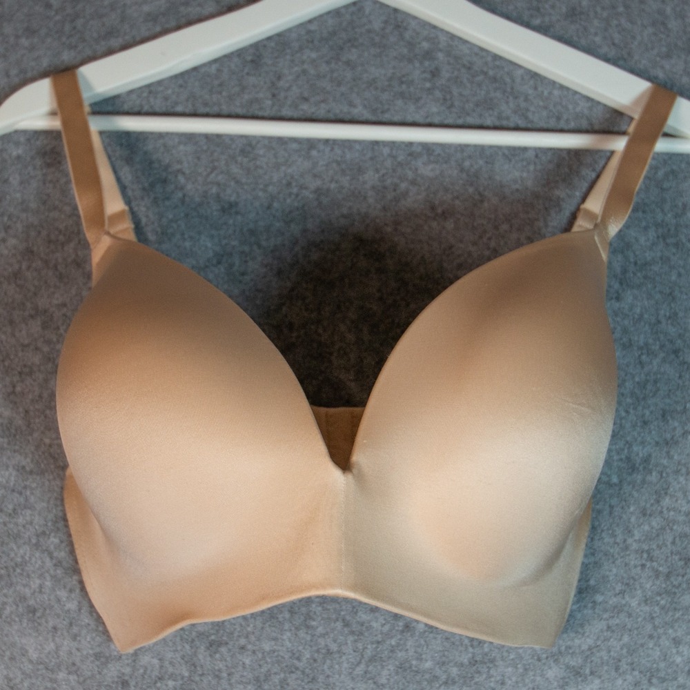Auden Pushup Wireless Beige Lightly Lined Tshirt Bra 38DD